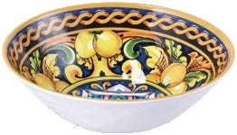 1 Pezzo Insalatiera da Cucina in Melamina Decoro Lemon 28 x 9 cm
