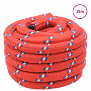 Corda | Fune da Barca 25 m 3 Rosso PP