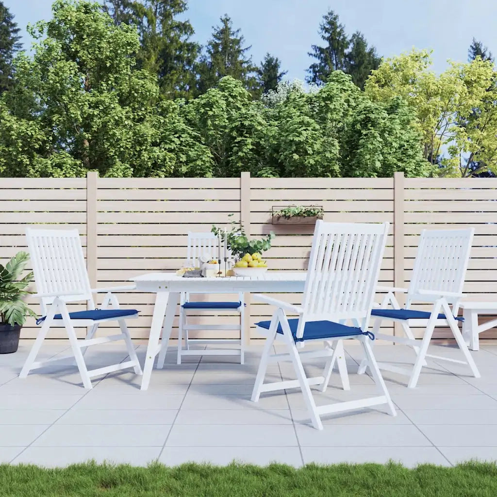 Cuscini per Sedia 4 pz Blu Reale 40x40x4 cm in Tessuto Oxford