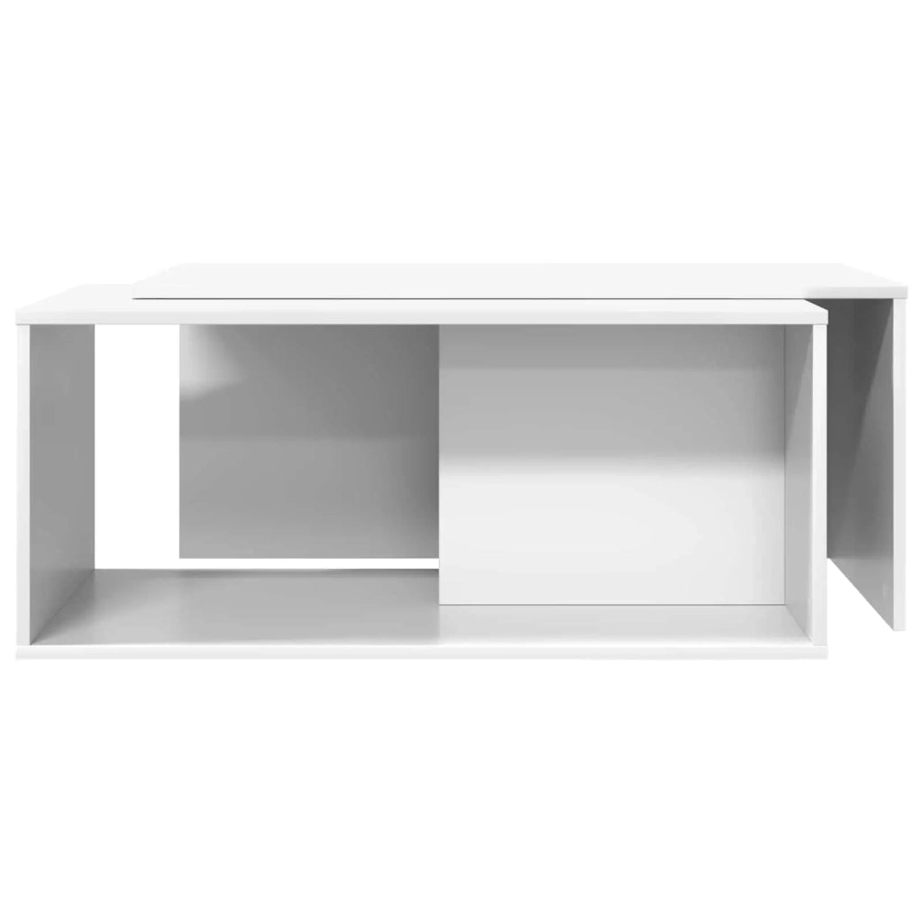 Set di 2 pz Tavolini da salotto | Tavolino da caff¨¨ | Tavolino da Soggiorno Bianco Legno multistrato