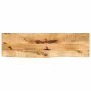Piano Tavolo 110x20x3,8 cm Bordi Vivi Legno di Mango Grezzo