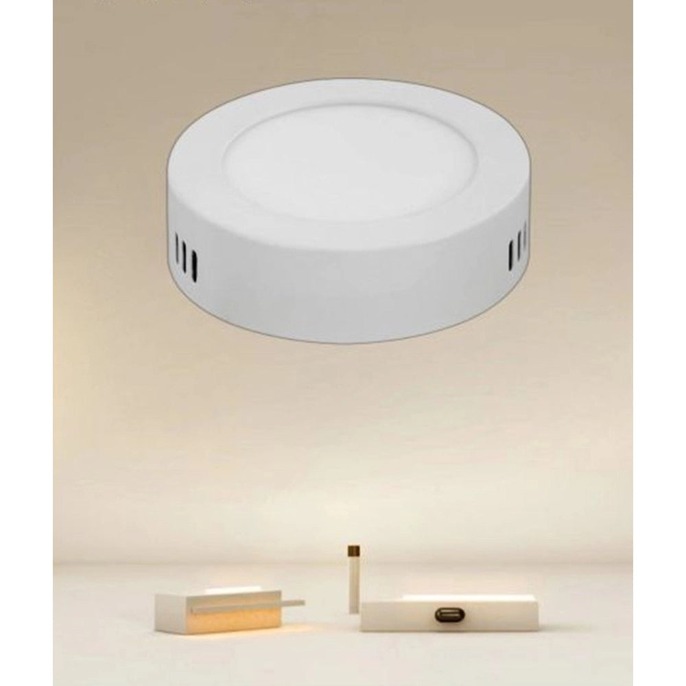 Trade Shop - Plafoniere Led 6w Luce 3000k-6500k Tondo Soffitto Parete Interruttore 660lm 00120 -