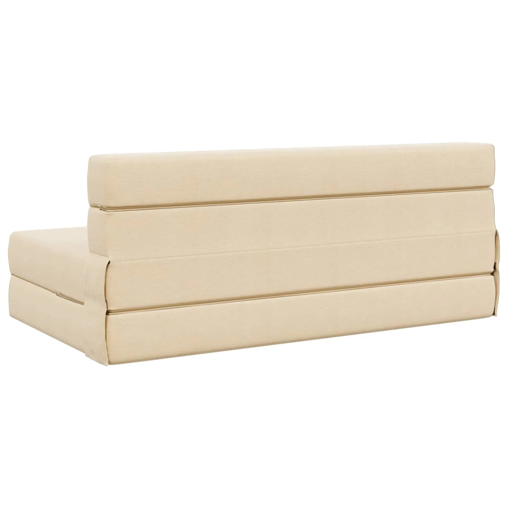 Divano Letto Pieghevole Crema 152 x 86,5 x 60 cm Tessuto 900133