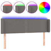 Testiera | Testata a LED Grigio 147x16x78/88 cm in Similpelle