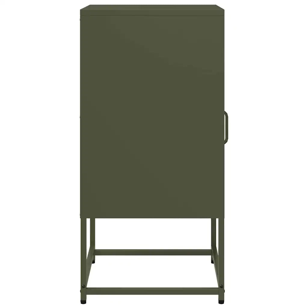 vidaXL Comodino Verde Oliva 36x39x78 cm in Acciaio Laminato a Freddo