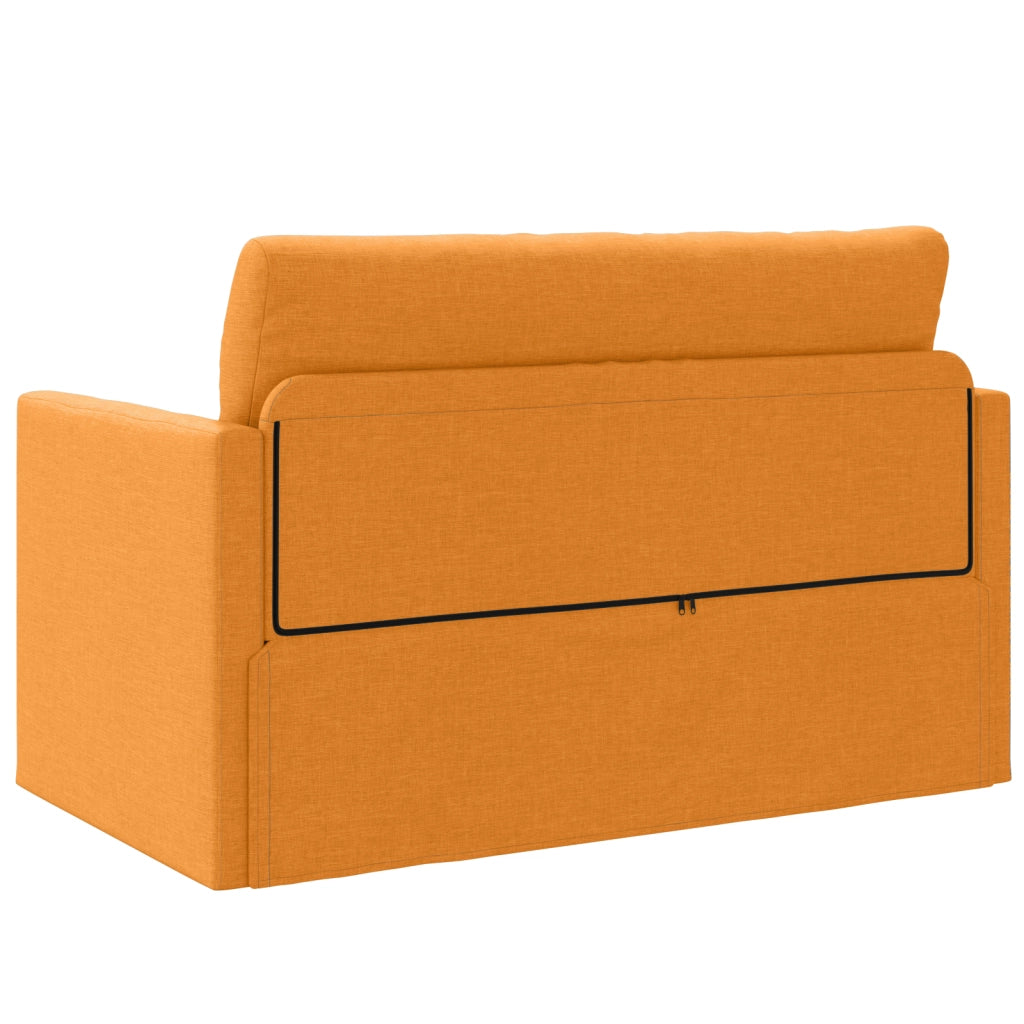 Divano letto a pavimento 2 in 1 Giallo Scuro 124x71x78 cm Tessuto