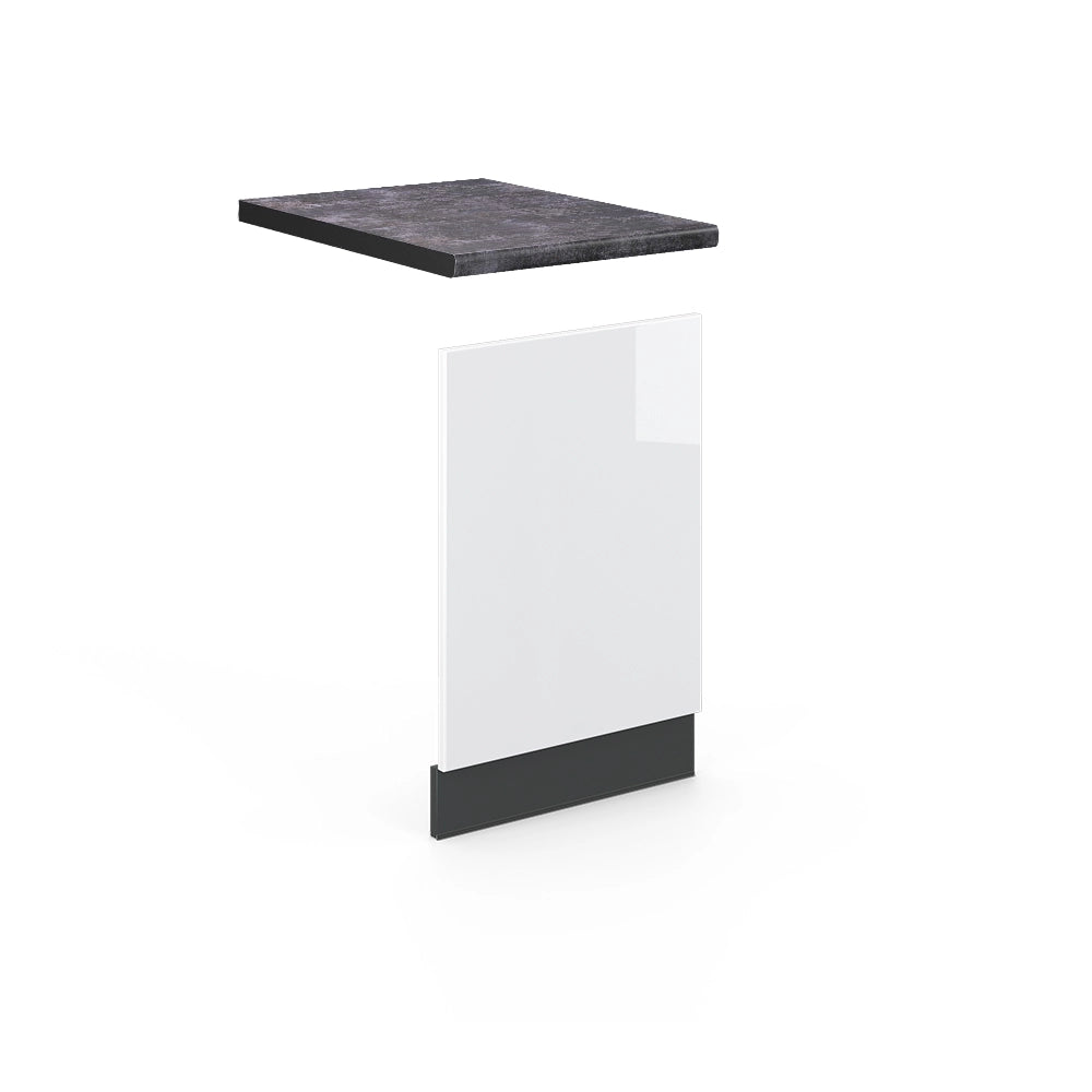 Pannello frontale Fame-Line Bianco lucido/Antracite 45 cm, PL Antracite Vicco