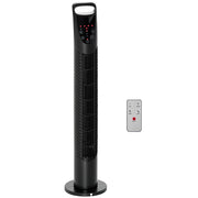 Ventilatore a Colonna con Telecomando fino a 5m, Oscillante 70¡ã con 3 Modalit¨¤ e 3 Velocit¨¤, Timer 7.5h, 40W Nero, §¶18x78.5cm