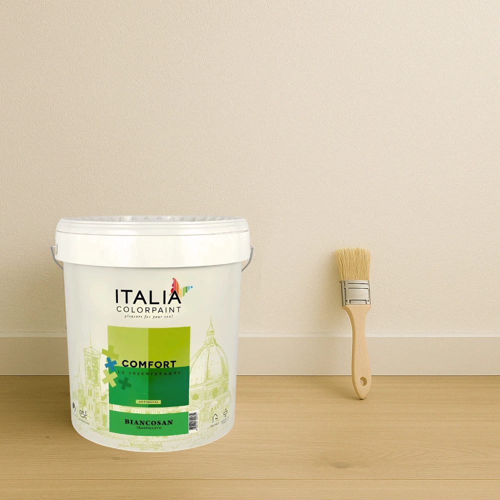 Idropittura igienizzante antimuffa traspirante bianca comfort biancosan plus *** formato 4 lt, confezione 1