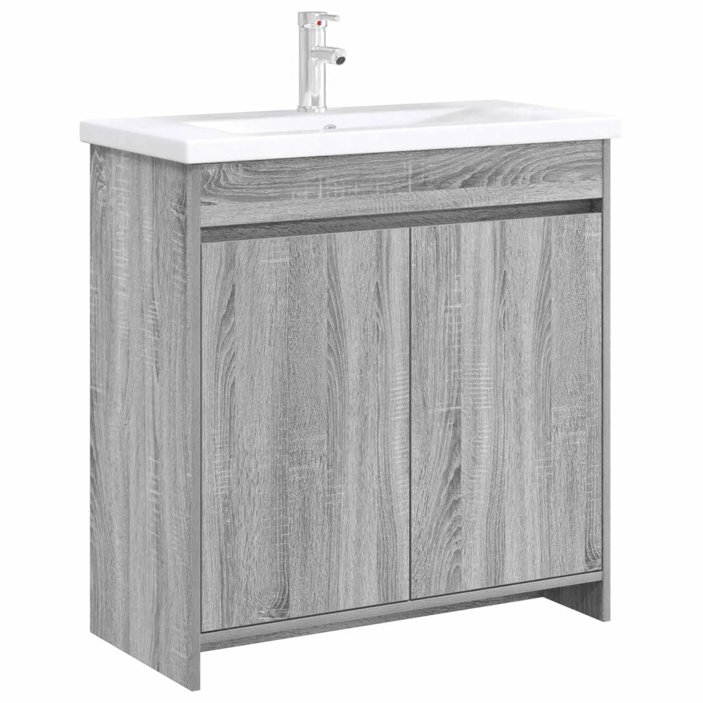 Mobiletto da Bagno Sotto Lavabo Sonoma grigio 890789