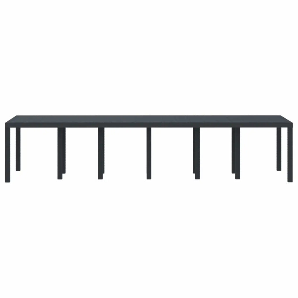 Tavolo da Giardino Antracite 350 x 100 x 74 cm polyrattan