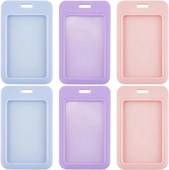 6 pezzi di supporto per badge in movimento - Porta ID verticale - Carta di credito protettore per pass per ufficio scuola riconoscimento di prossimità