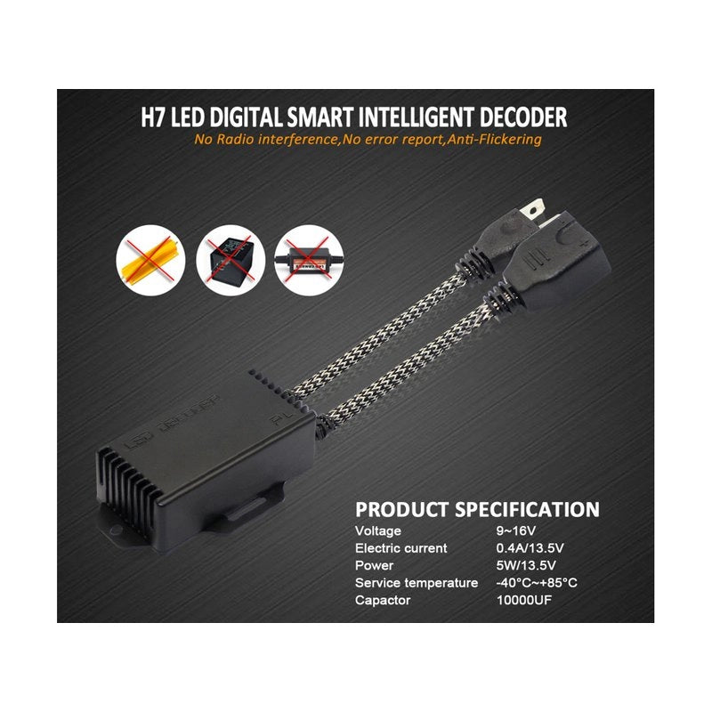Led Warning Canceller H7 12V Filtro Resistenza Cancella Errore Kit Full Led
