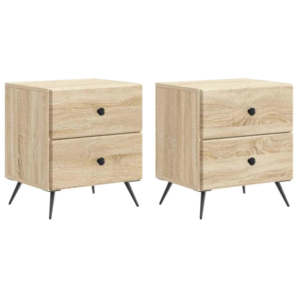 Armadio da Notte 2 pcs Rovere Sonoma 43 x 34,5 x 47,5 cm 895450