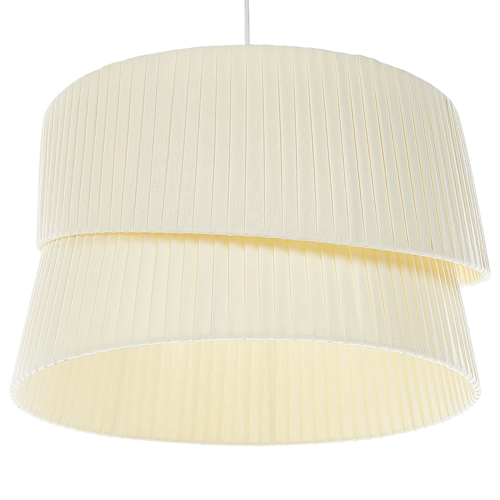 Lampada a sospensione in tessuto di poliestere Terylene beige 178 cm illuminazione a sospensione design moderno boho