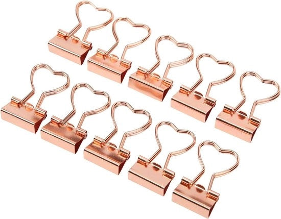 Fili Cartelle in Acciaio di Manganese a forma di Rosa con Clip per Cartelle di Amore - Fermo Fogli e Banconote per Artigianato e Materiali per l'Arte.