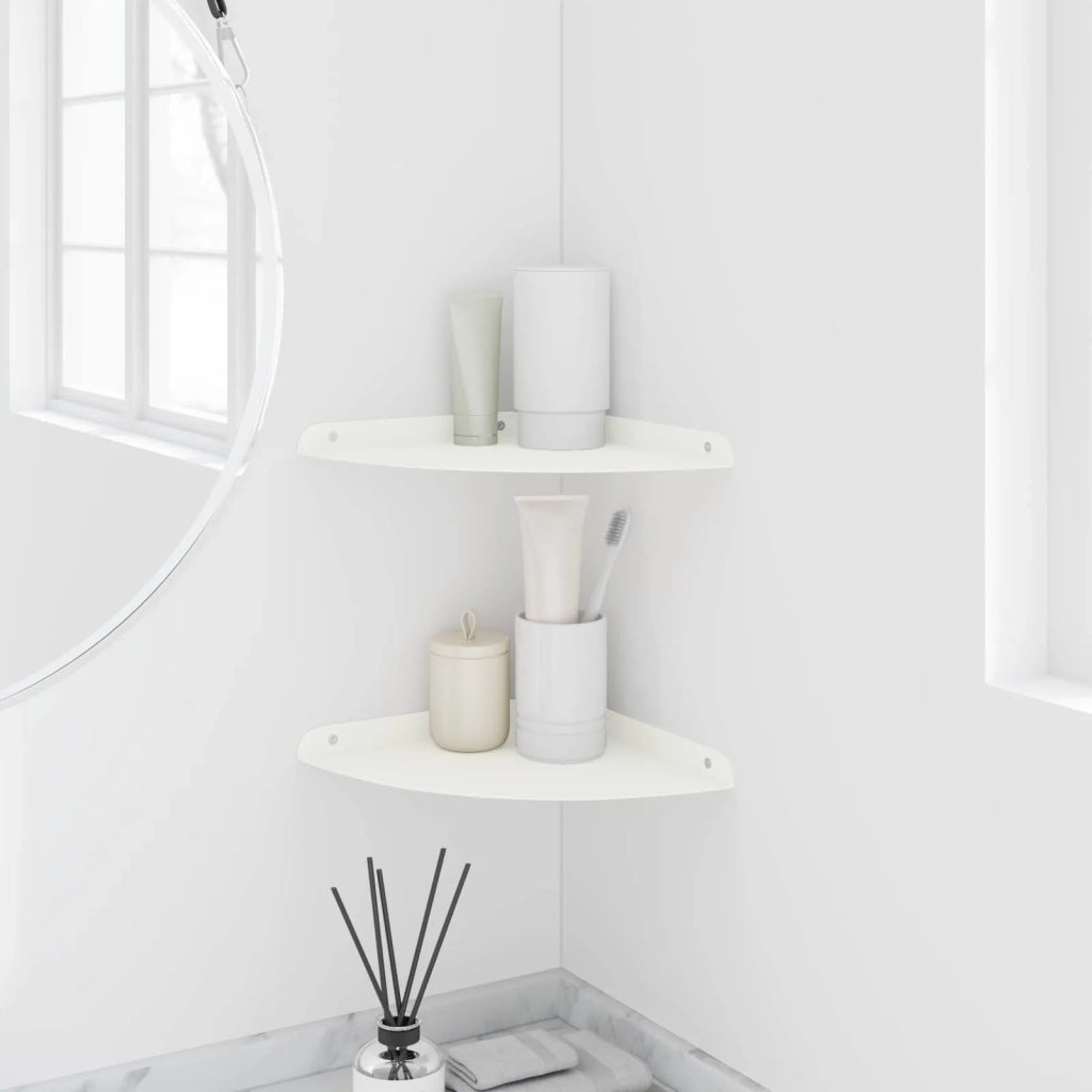 2 pz Mensola | Ripiano | Scaffale sospesa con lo scaffale Bianco 24 x 24 x 2 cm