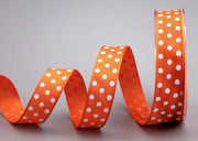 Decorazione a strisce orizzontali - Arancione/Bianco - 20 m x 25 mm - A righe - Puntini - Pasqua - Compleanno - Bambini