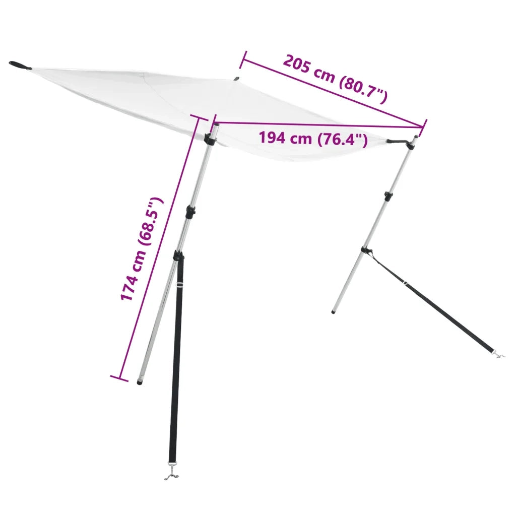 Set Estensione Tendalino a T Bianco 174x205x(115-194) cm