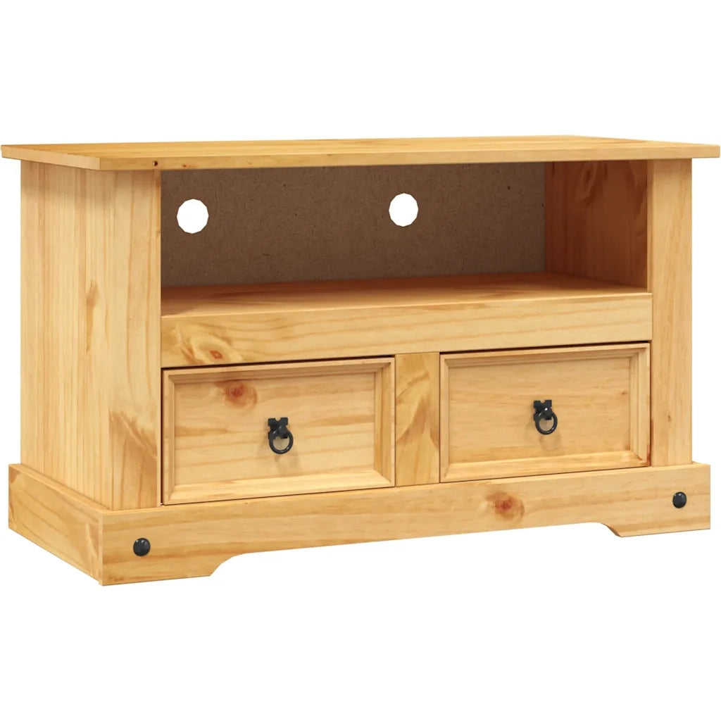 Mobile Porta TV Legno Pino Messicano Corona Range 91x43x56 cm 243738