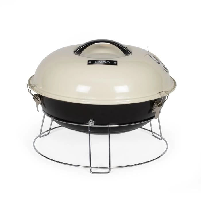 Barbecue a carbonella portatile - LIVOO - DOC301 - Champagne e nero