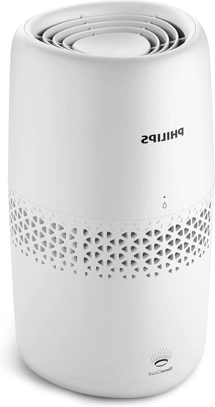 Luchtbevochtigatore della Serie 2000 con Tecnologia NanoCloud - Bevezza Spazi fino a 31 m2 - Serbatoio di 2 Litri - 99.97% Minder Bacteri - Bianco (HU2510/10)