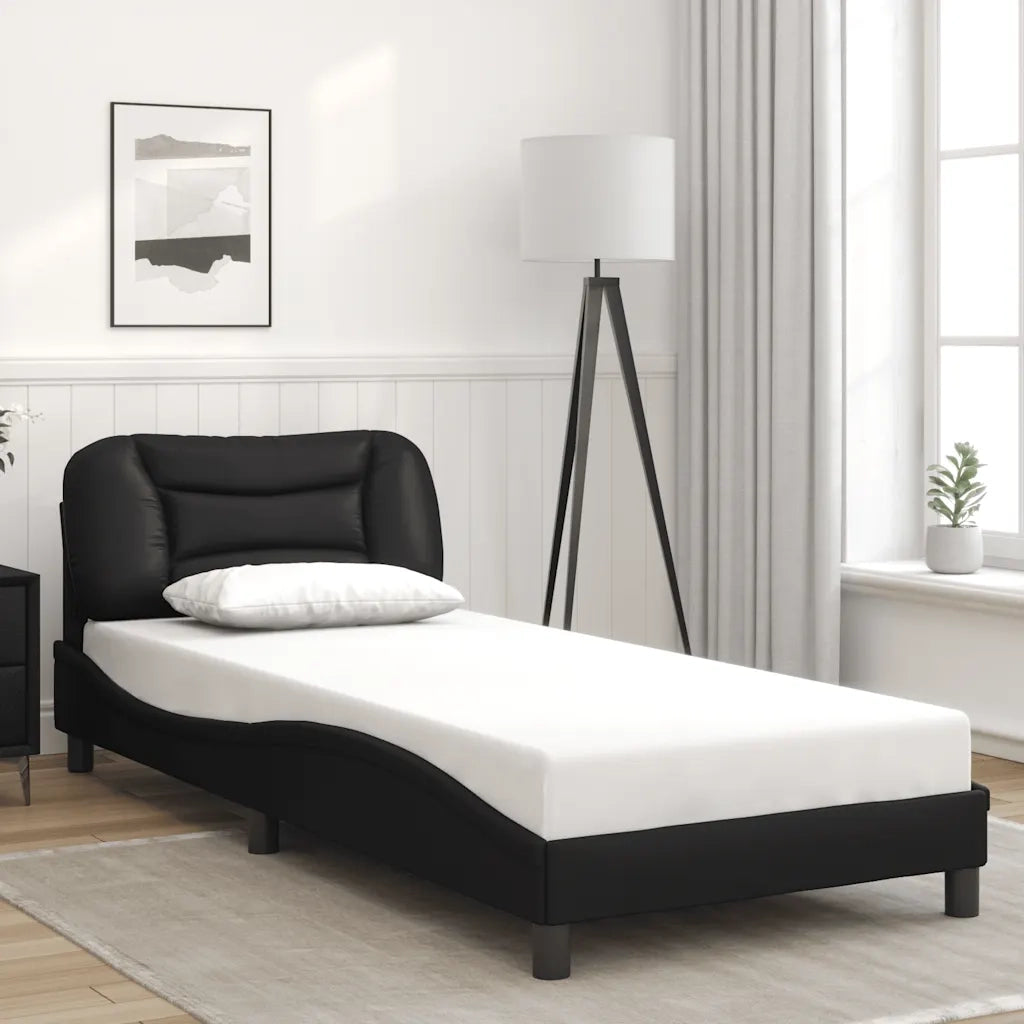 Giroletto senza Materasso Hvar Nero 90x190 cm in Similpelle 3207967