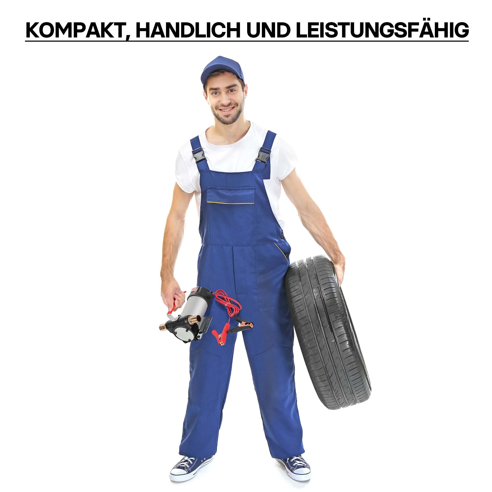 WilTec Pompa autoadescante per diesel gasolio 12 V 150 W 40 l/min Pompa di trasferimento