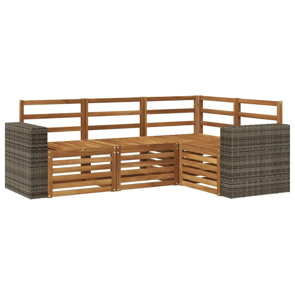 Set di divani da esterno 4 pz Poliestere 3384305