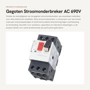 Interruttore di Protezione per Correnti Alternati 690V - Sicurezza per Motori per Applicazioni Elettriche - Formato Compattato - Protezione da Surcharged e Cortocircuiti