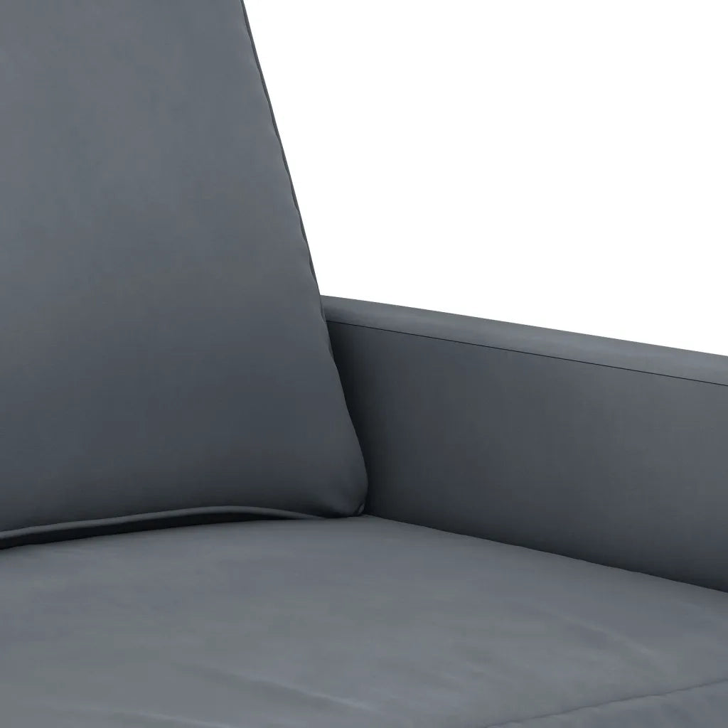 Set di Divani 4 pz Grigio Scuro in Velluto