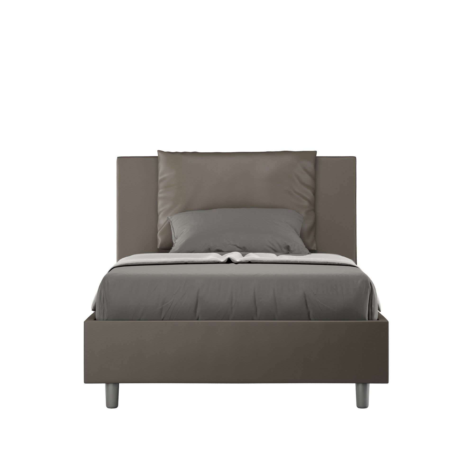Letto 1 Piazza e Mezzo 120x210 cm Senza Rete Antea Cappuccino