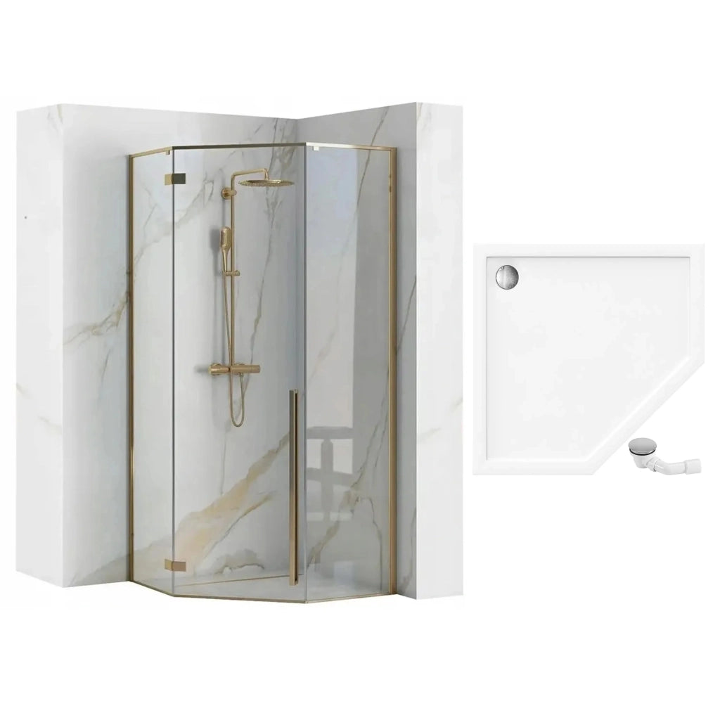 Cabina Doccia Diamond Gold 90x90 con piatto doccia Diamond