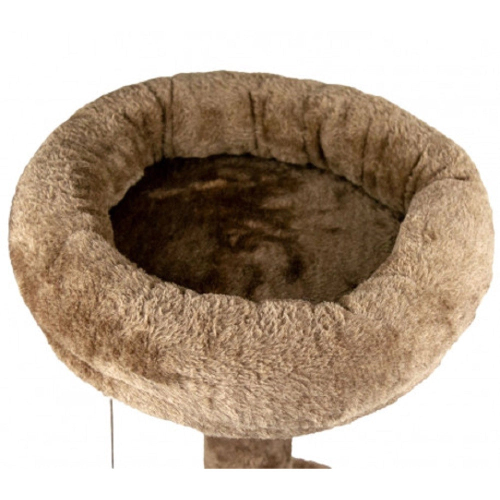 Trade Shop - Tiragraffi Nobleza Albero Gatti Con Corda E Pallina A 2 Piani 50 X 35 X 72 Cm -