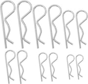 Kit di Spine di Acciaio a Rilascio Rapido a 60 pezzi - Acciaio di Carbonio Verniciato - Assortimento di 6 Modelli di Spine a R - Attrezzatura per Giardino .