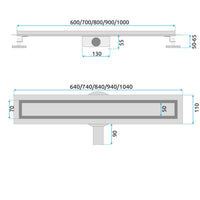 Scarico Lineare Rea Neox Pro Brush Gold 80