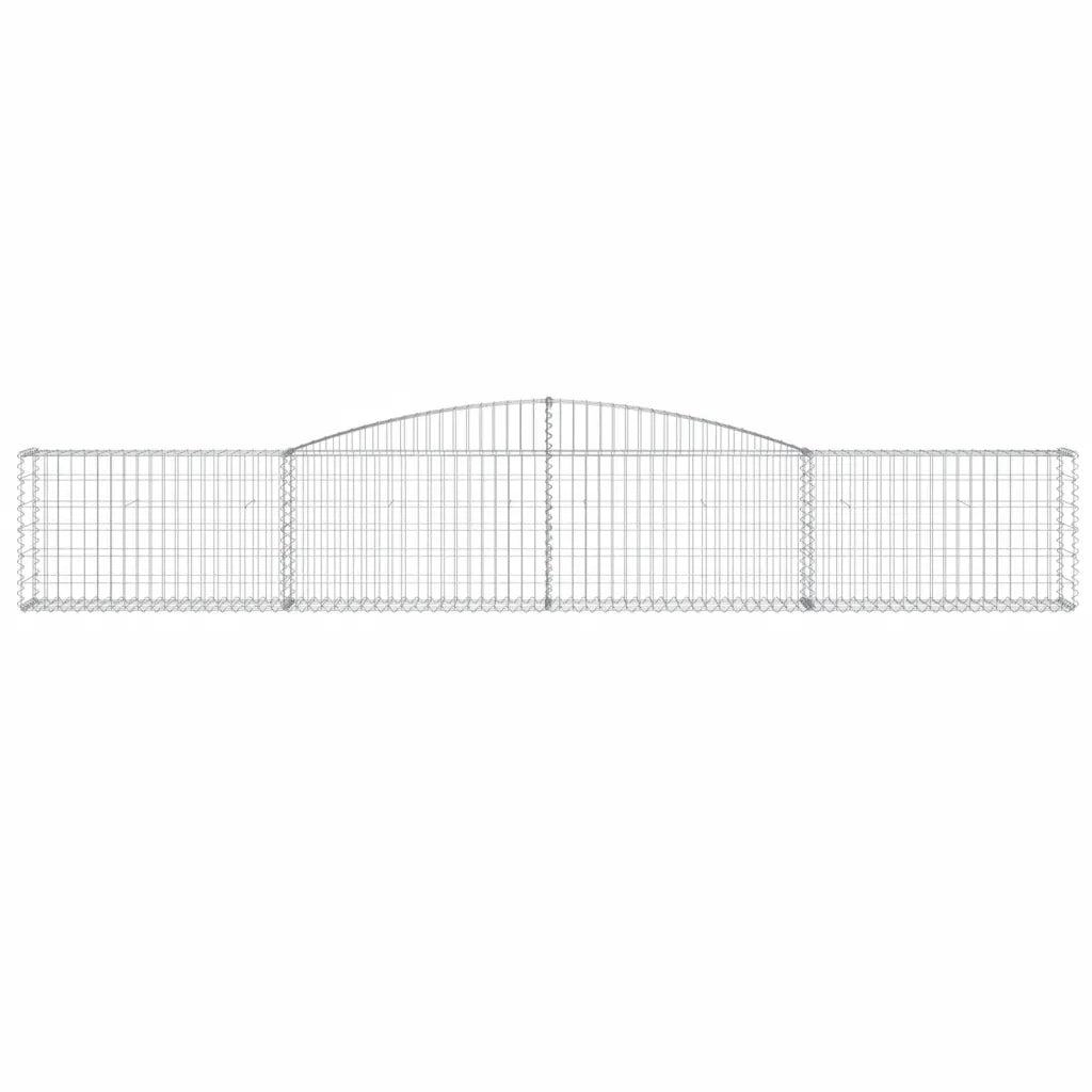 Cesti Gabbioni ad Arco 8 pz 400x30x60/80 cm Ferro Zincato 3146846