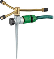 Sproeierastra con pennello per terra - 3 braccia - 12m di portata - bocchette di assestamento - argento/oro