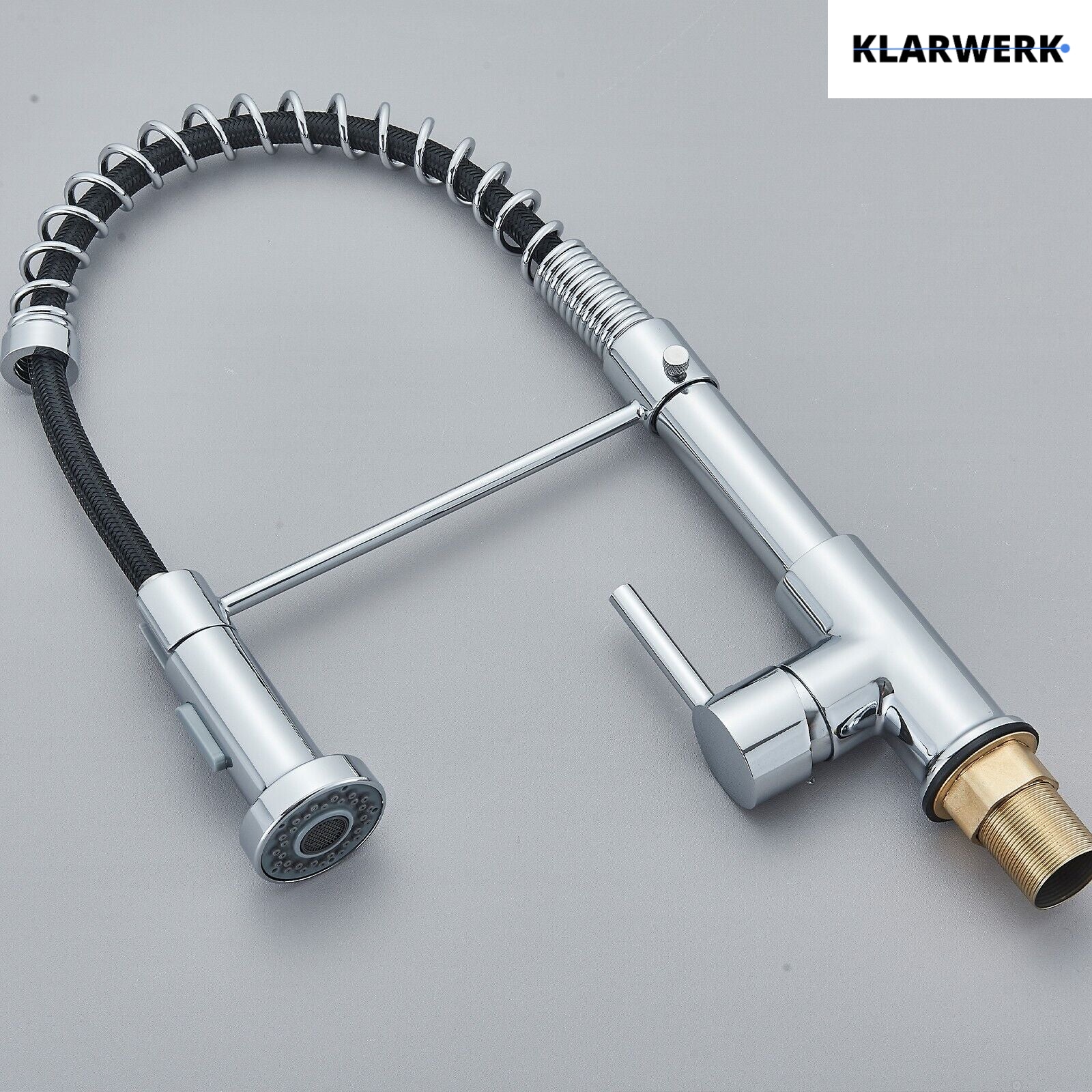 Bernd | Rubinetto cucina gastronomia restaurante cromato con molla|flessibile in acciaio inossidabile|Il miscelatore può essere Alta pressione 2 porte