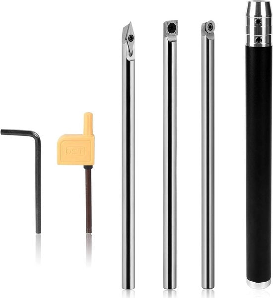 Set di utensili per la lavorazione del legno con punte intercambiabili - Snipper a forma di diamante, rotonda, quadrata.
