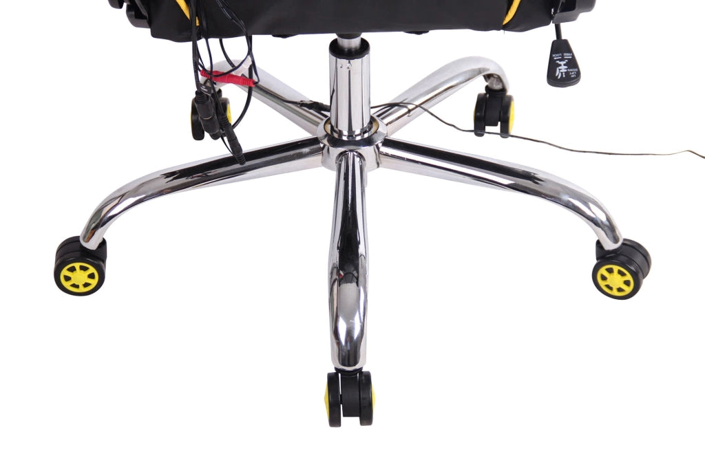 Sedia Ufficio Massaggiante Limit XM In Similpelle Nero/giallo