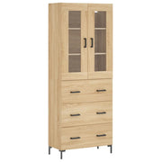 Credenza | Madia | Buffet da pranzo | Armadio da pranzo Rovere Sonoma 69,5x34x180 cm in Legno Multistrato