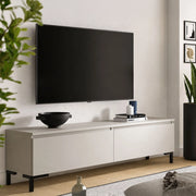 Mimasato, Mobile Porta tv un Ripiano Made in Italy, 150x37x45h cm Grigio Chiaro