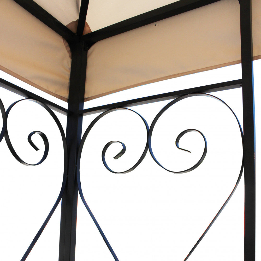 Gazebo Boston 3x3 m in Acciaio Antracite