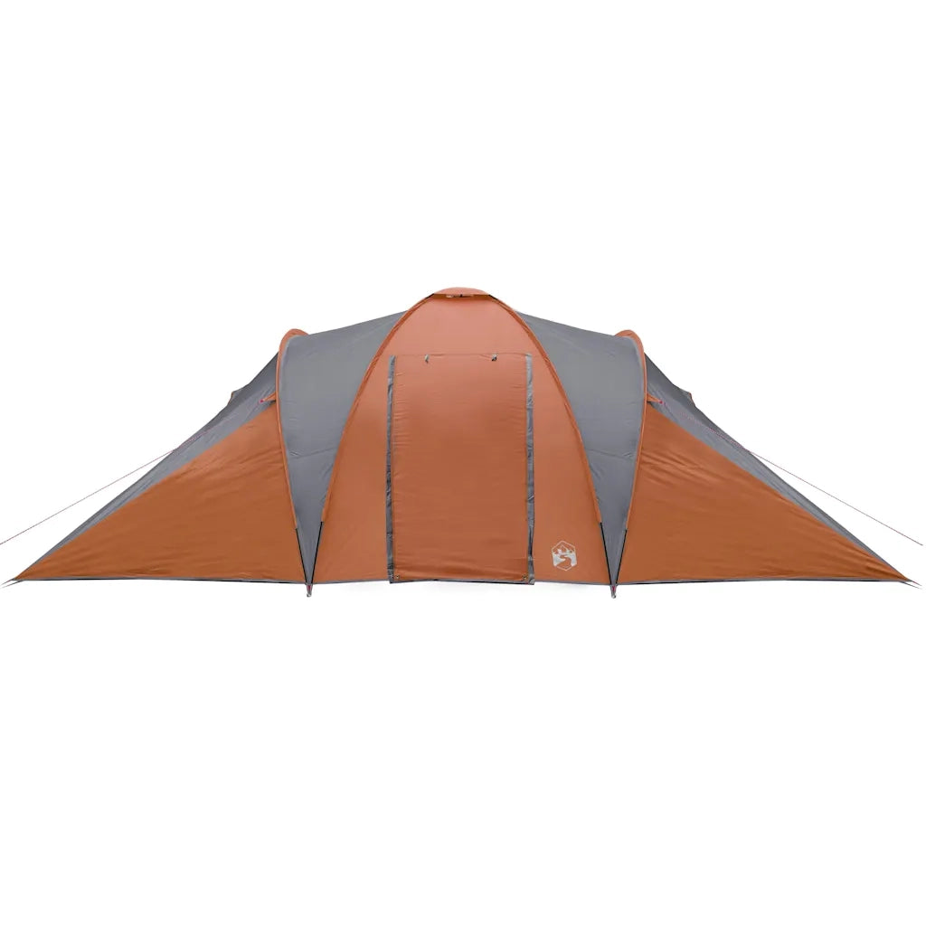 Tenda da Campeggio a Cupola 6 Persone Grigio e Arancione 94345