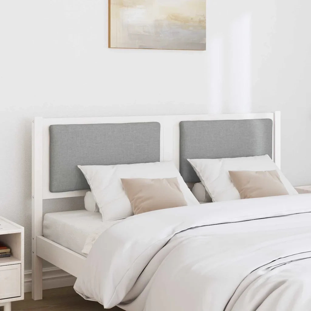 Testiera Altro-Testiera con Cuscini Bianco 140 cm Legno di pino massello