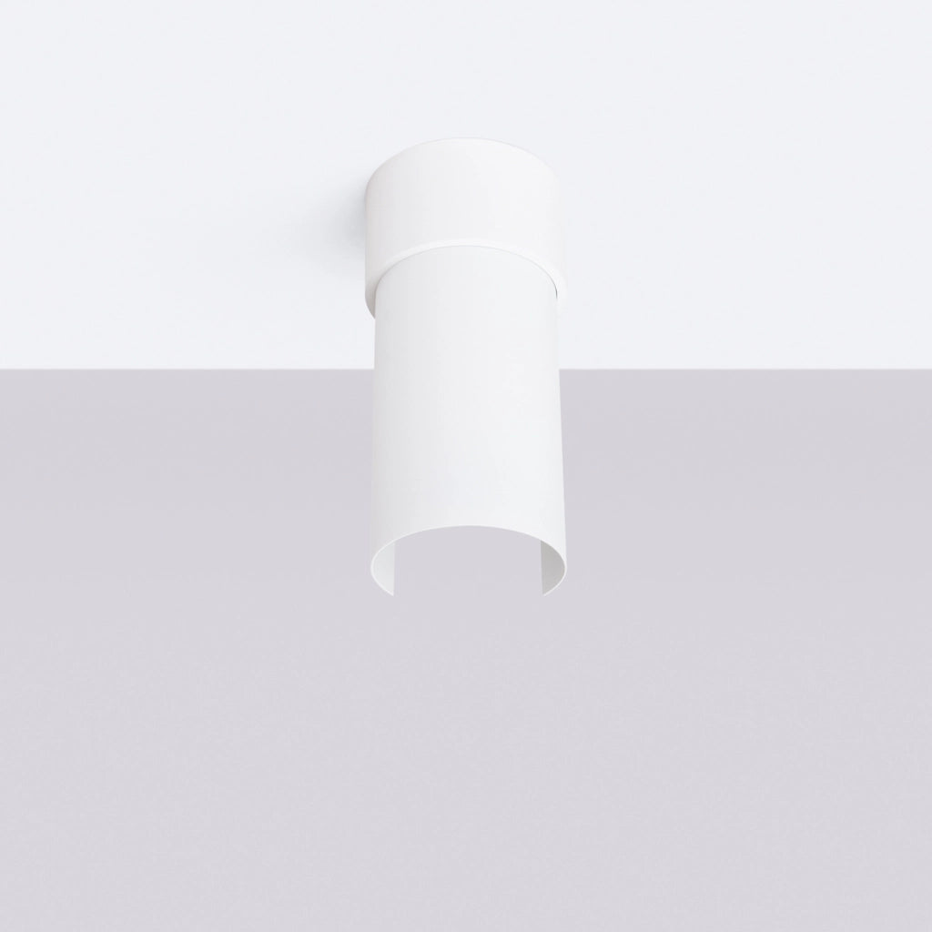 Spot soffitto rotondo bianco Ø10 orientabile E27 Pure Lume