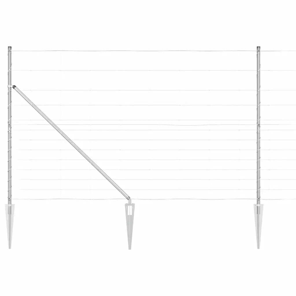 Palo della recinzione Zincato 25 x 1,5 m Acciaio