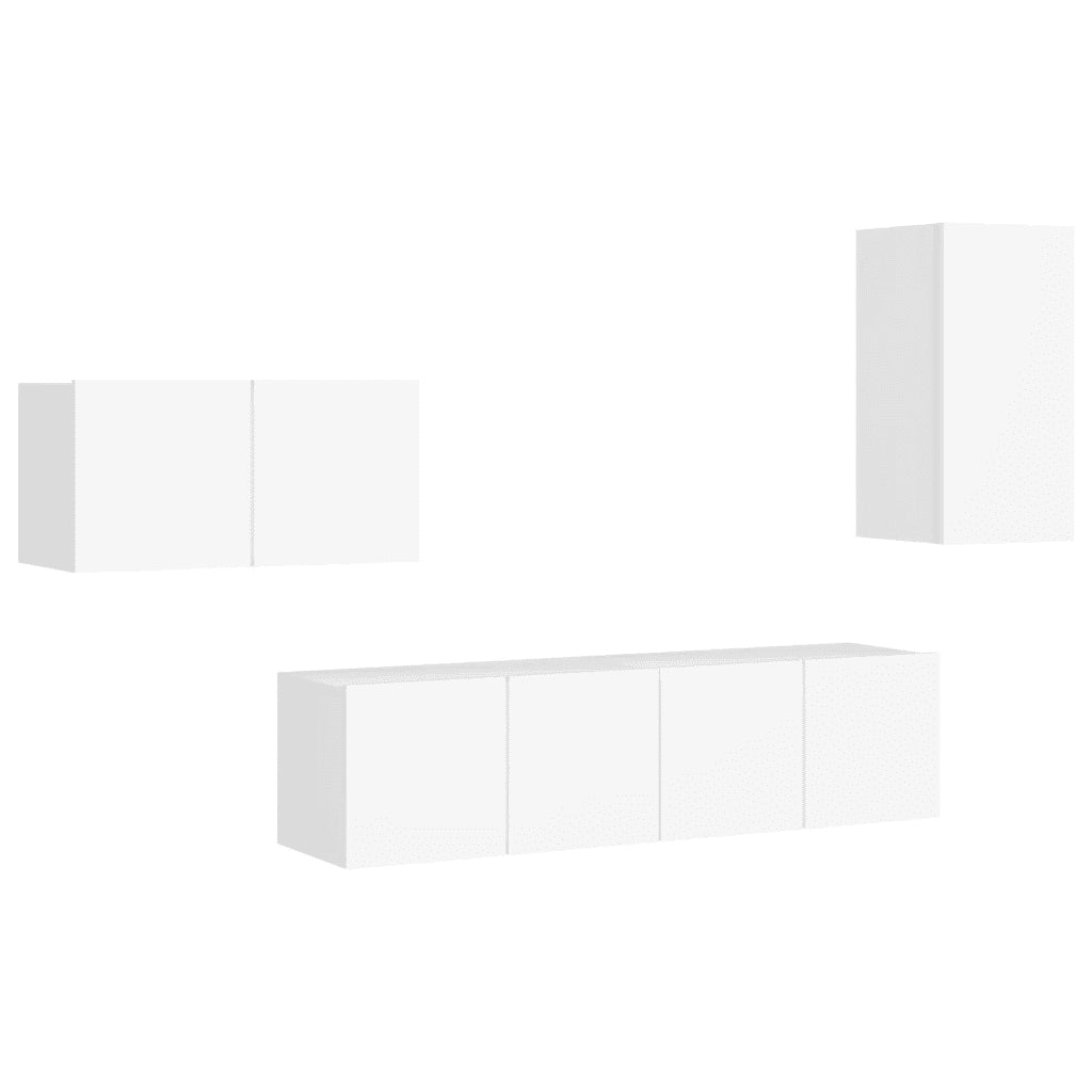 Set Mobile TV 4 pz Bianco in Truciolato cod mxl 65745