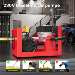 Pompa travaso gasolio, autoadescante, per biodiesel e olio combustibile 230V/550W 60l/min